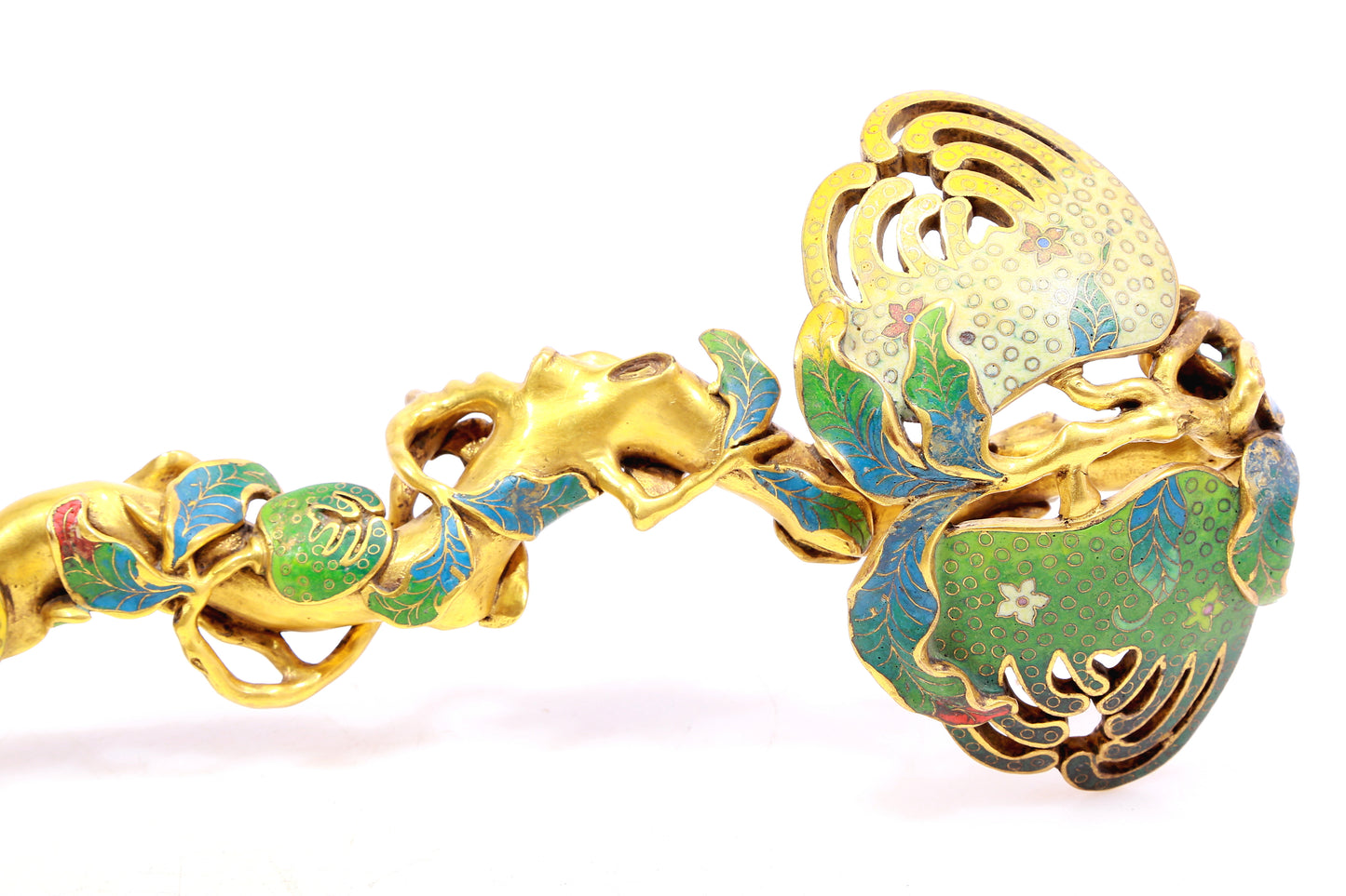 A Superb Cloisonne 'Finger Citron' Ruyi-Scepter