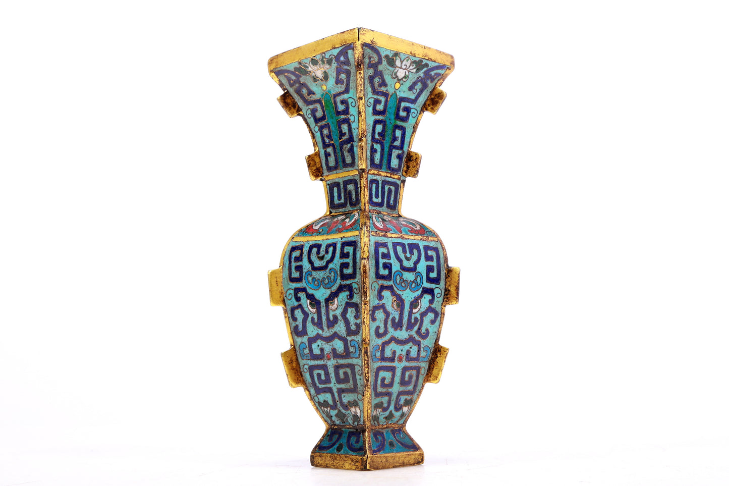 A Wonderful Cloisonne 'Animal Mask' Vase