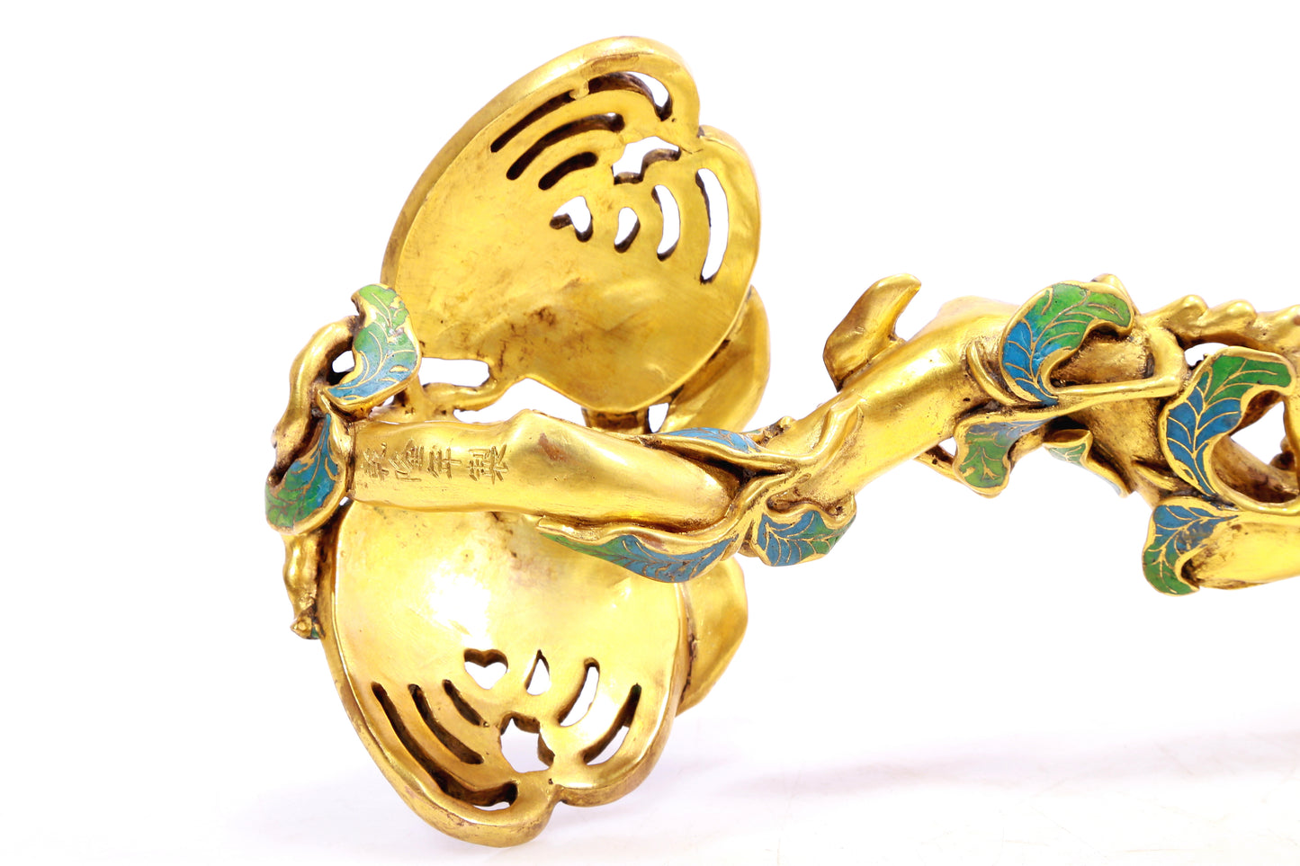 A Superb Cloisonne 'Finger Citron' Ruyi-Scepter