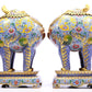 Pair of cloisonné unicorn censers