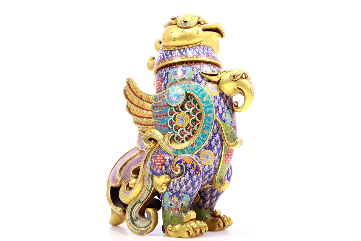 A Precious Cloisonne 'Auspicious Beast' Jar