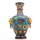 cloisonné vase with lotus pattern and phoenix ears