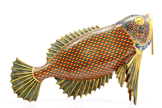 A cloisonné fish ornament