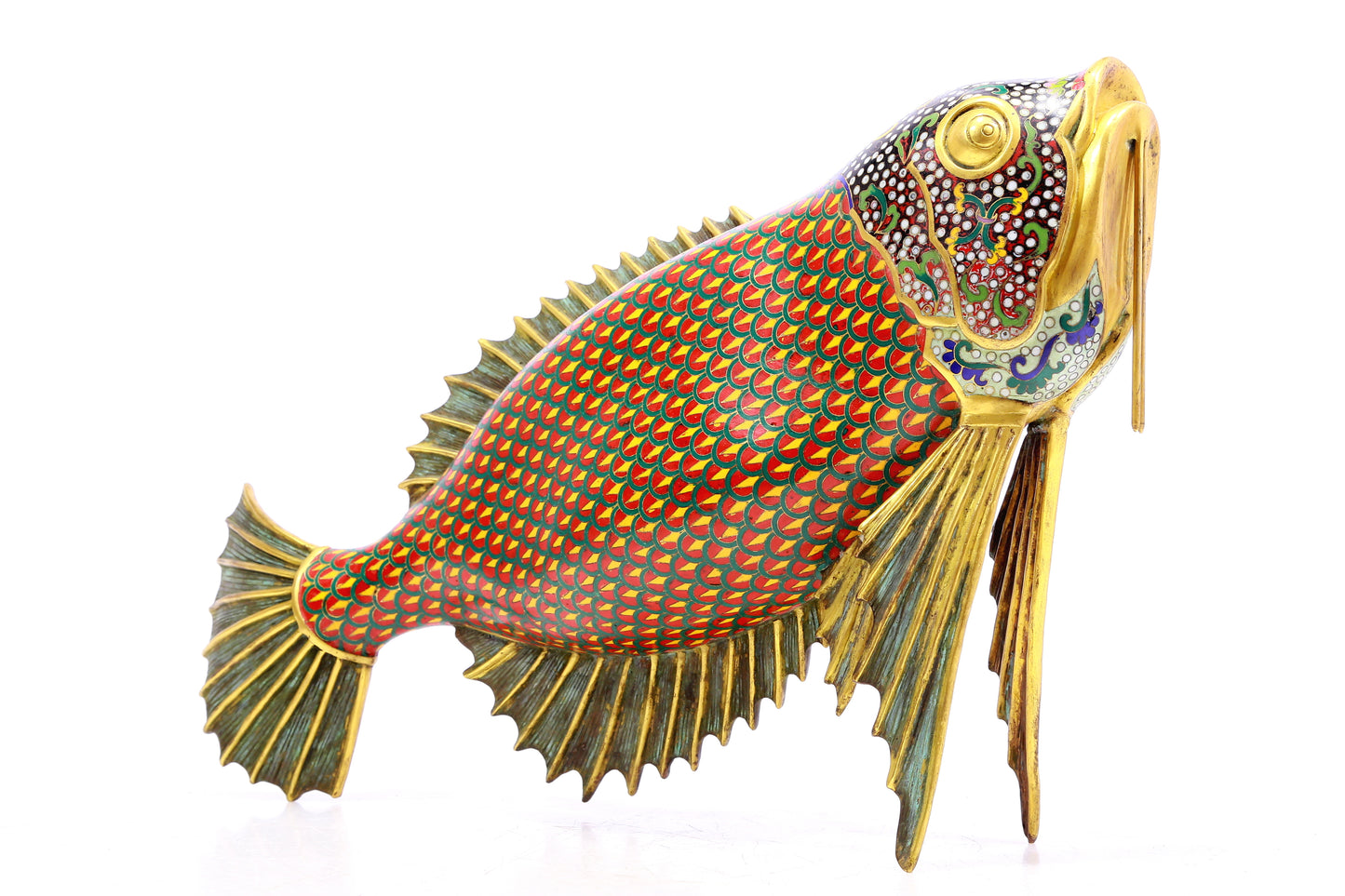 A cloisonné fish ornament