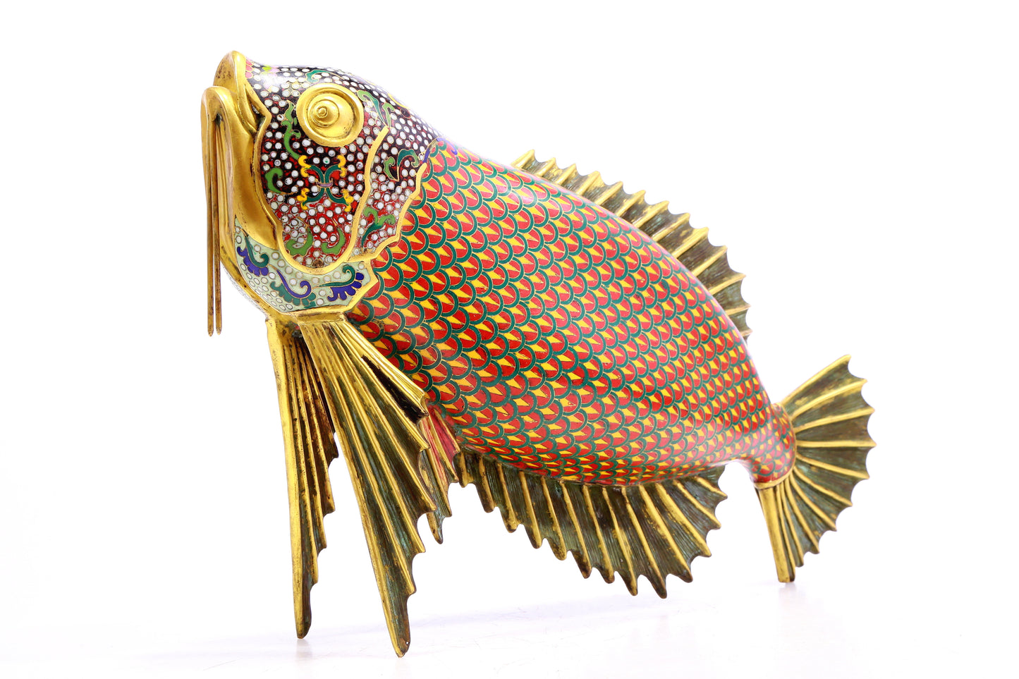 A cloisonné fish ornament