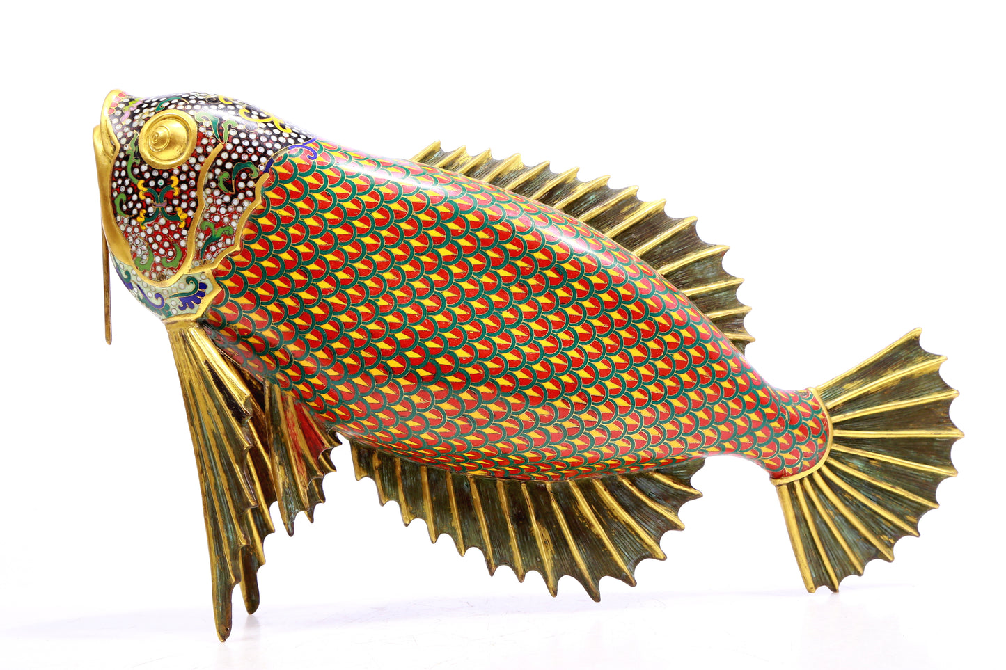 A cloisonné fish ornament