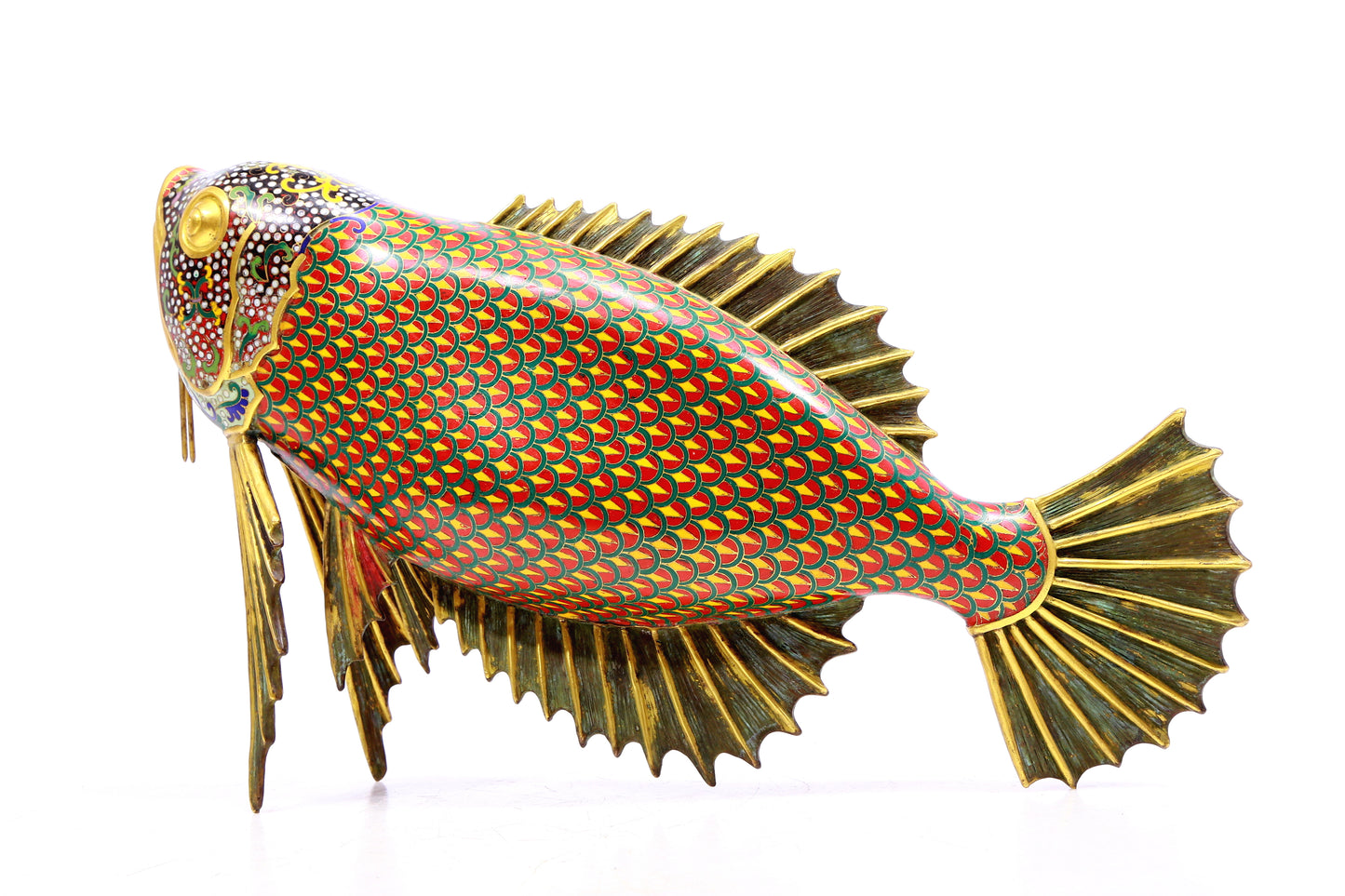 A cloisonné fish ornament