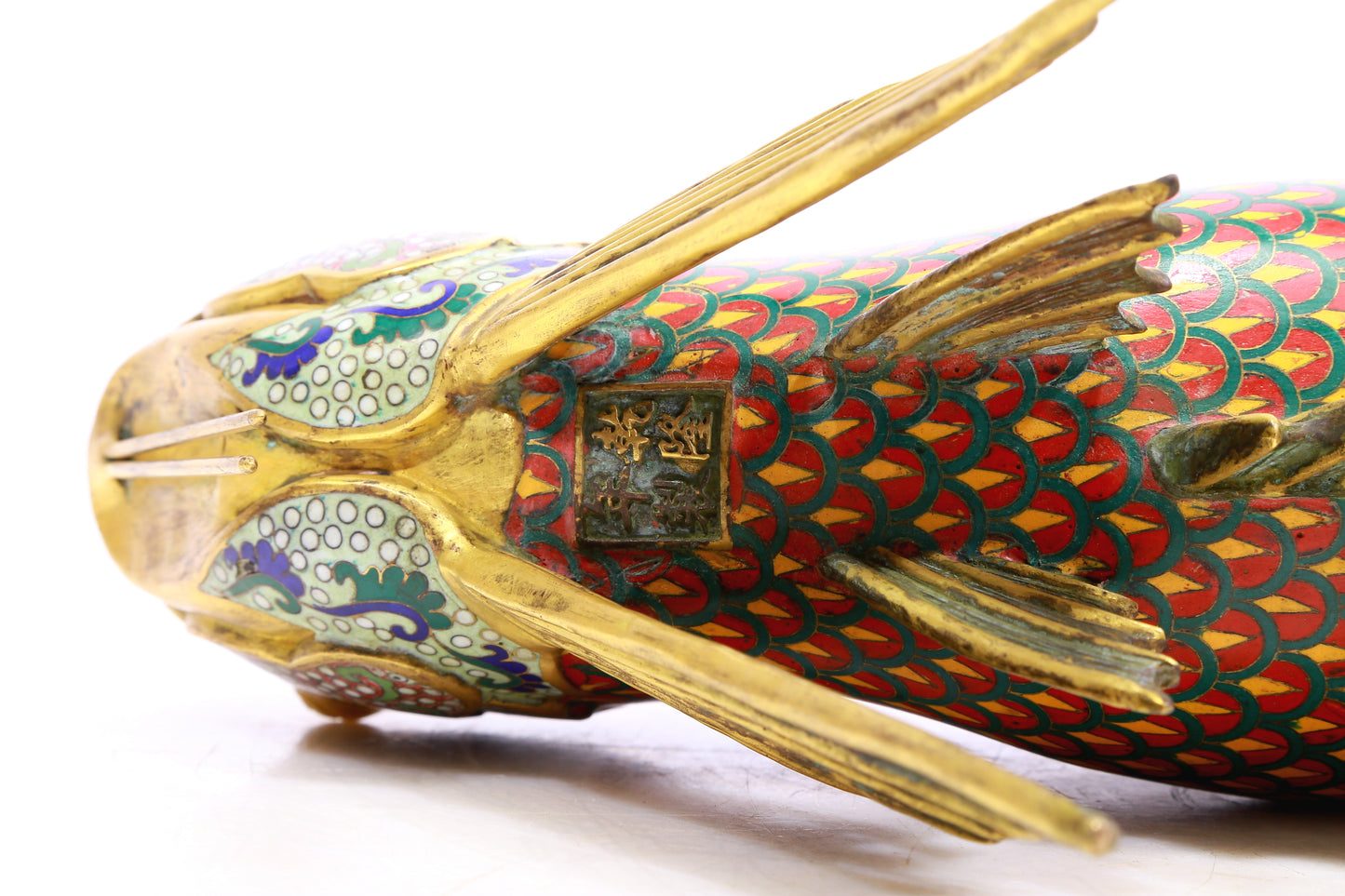 A cloisonné fish ornament