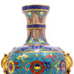 cloisonné vase with lotus pattern and phoenix ears