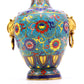 cloisonné vase with lotus pattern and phoenix ears