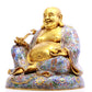 A cloisonné Maitreya Buddha statue