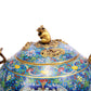 A cloisonne tangled lotus pattern Ruyi ear stove