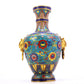 cloisonné vase with lotus pattern and phoenix ears