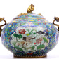 A cloisonne tangled lotus pattern Ruyi ear stove