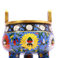 A Superb Cloisonne 'Scrolling Lotus' Tripod Censer