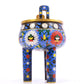 A Superb Cloisonne 'Scrolling Lotus' Tripod Censer