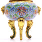 A Precious Cloisonne 'Scrolling Lotus' Lion-Handled Tripod Censer And Cover