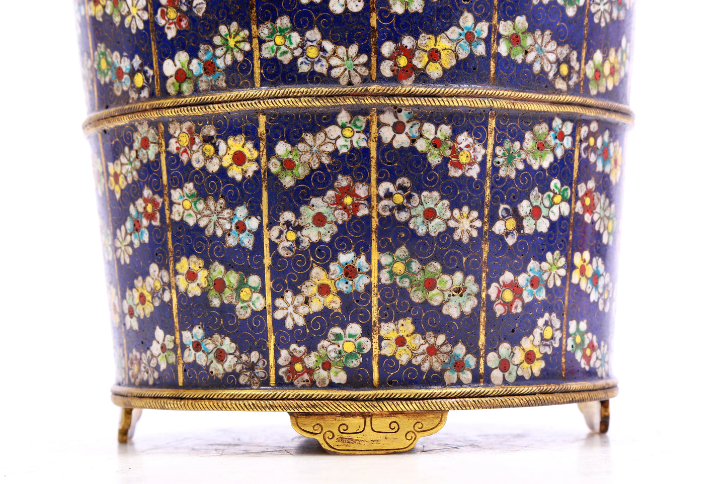 A Gorgeous Pair Of Cloisonne 'Flower' Jardinieres