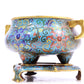 A Superb Cloisonne 'Scrolling Lotus' Tripod Censer