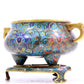 A Superb Cloisonne 'Scrolling Lotus' Tripod Censer