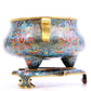 A Superb Cloisonne 'Scrolling Lotus' Tripod Censer