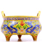 A Gorgeous Cloisonne 'Scrolling Lotus& Dragon' Tripod Censer