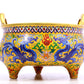 A Gorgeous Cloisonne 'Scrolling Lotus& Dragon' Tripod Censer