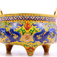 A Gorgeous Cloisonne 'Scrolling Lotus& Dragon' Tripod Censer