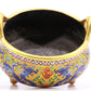 A Gorgeous Cloisonne 'Scrolling Lotus& Dragon' Tripod Censer