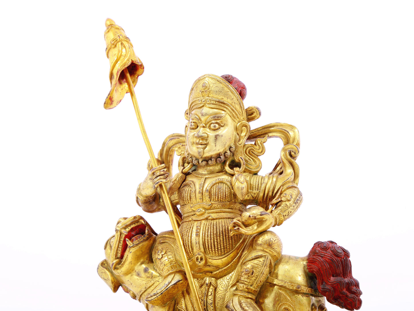 gilt bronze statue of the Heavenly King of Treasures