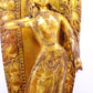 A solemn gilt bronze statue of Tara