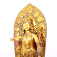 A solemn gilt bronze statue of Tara