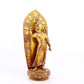 A solemn gilt bronze statue of Tara