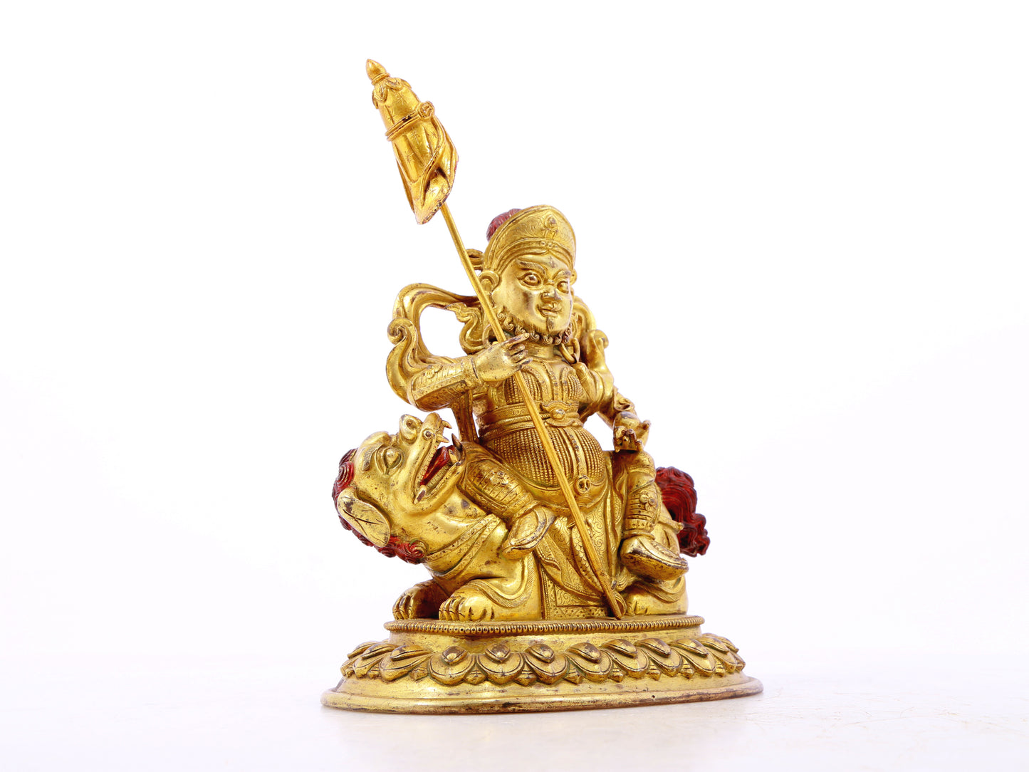 gilt bronze statue of the Heavenly King of Treasures