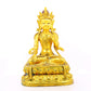 A solemn gilt bronze statue of Bodhisattva