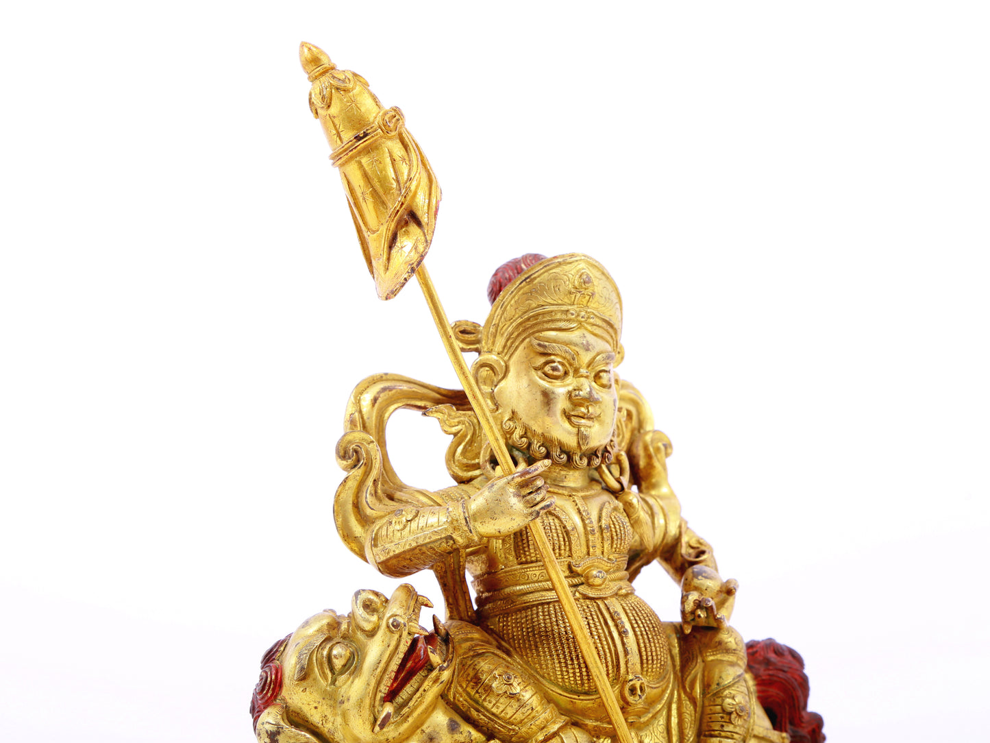 gilt bronze statue of the Heavenly King of Treasures