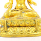 A solemn gilt bronze statue of Bodhisattva