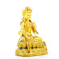 A solemn gilt bronze statue of Bodhisattva