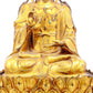 A solemn gilt bronze statue of Guanyin