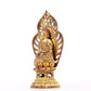 A serene gilt bronze statue of Gautama Buddha