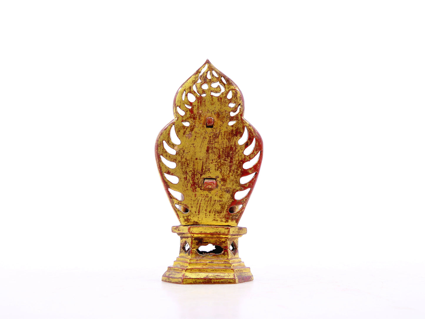 A serene gilt bronze statue of Gautama Buddha