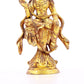 A serene gilt bronze statue of Bodhisattva