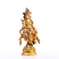 A serene gilt bronze statue of Bodhisattva