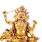 A serene gilt bronze statue of the Heavenly King inlaid with precious stones