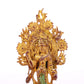 A serene gilt bronze statue of Guanyin