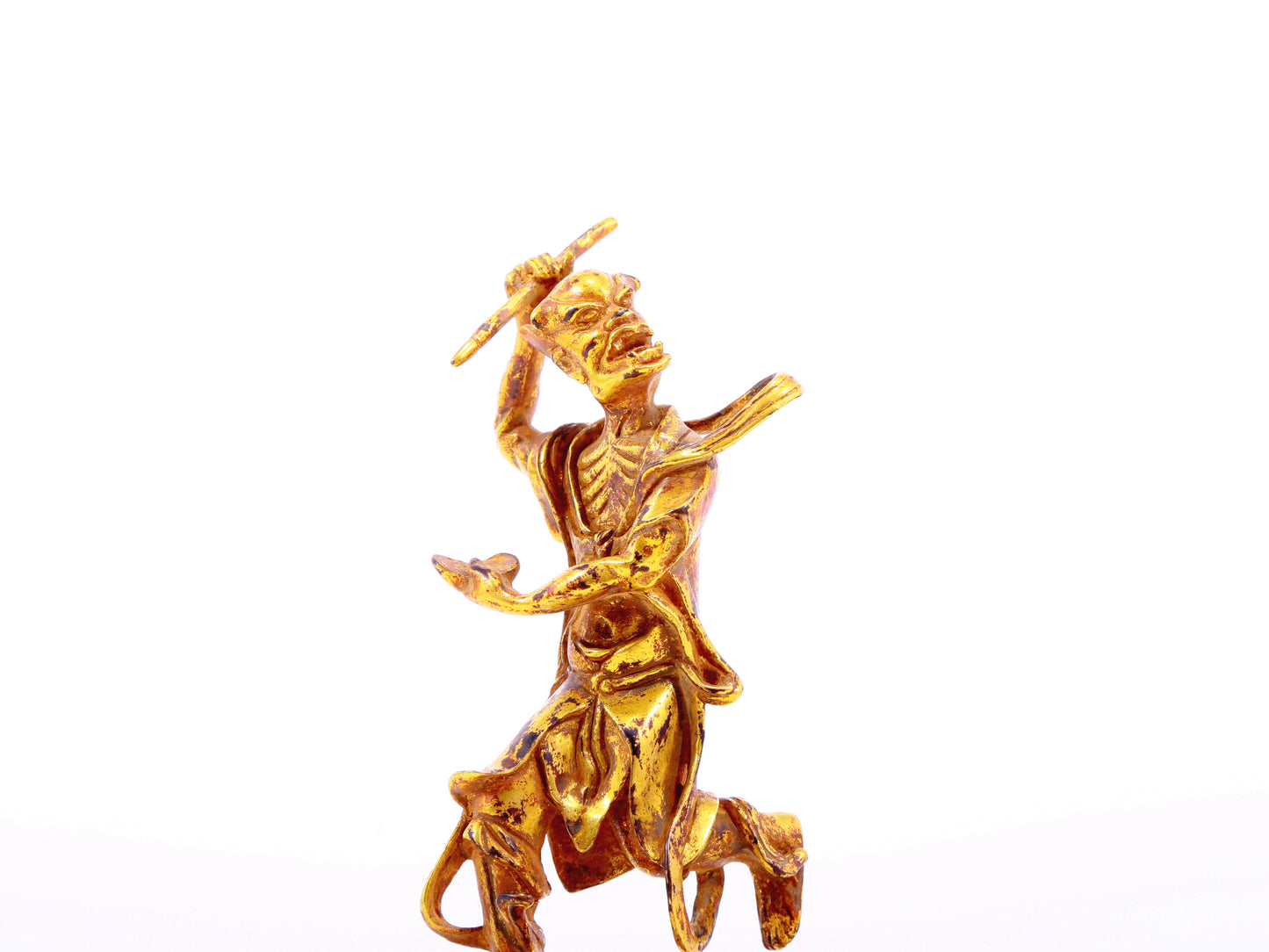 A serene gilt bronze figure