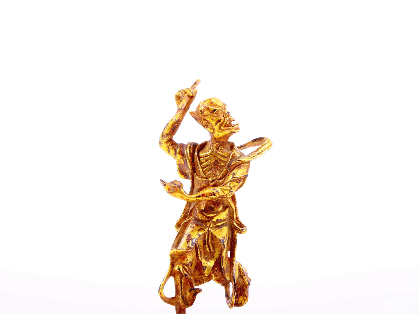 A serene gilt bronze figure