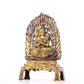 A serene gilt bronze statue of Bodhisattva