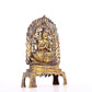 A serene gilt bronze statue of Bodhisattva