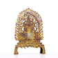 A serene gilt bronze statue of Bodhisattva